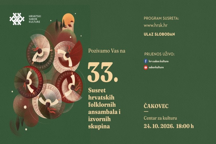 Čakovec: Susret hrvatskih folklornih ansambala 24. listopada 