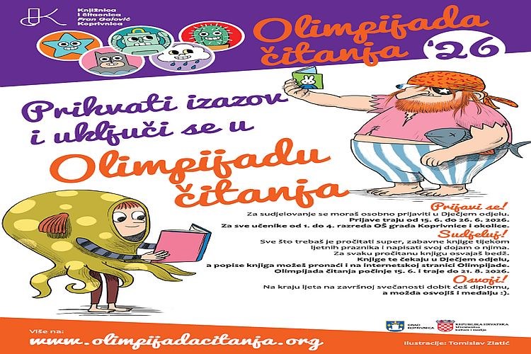 U koprivničkoj knjižnici uskoro počinje Olimpijada čitanja!