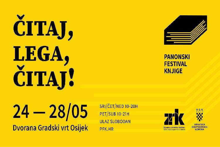 Prvi Panonski festival knjige u Osijeku od 24. do 28. svibnja 