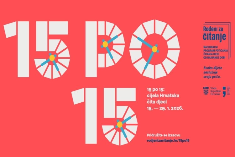 Počinje nacionalni čitalački izazov „15 po 15: cijela Hrvatska čita djeci“ – 15 dana čitanja koji mogu promijeniti djetetovu budućnost