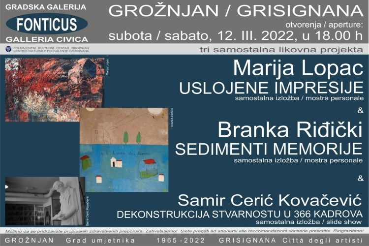 M. Lopac, B. Riđički & S. Cerić Kovačević u Galeriji Fonticus