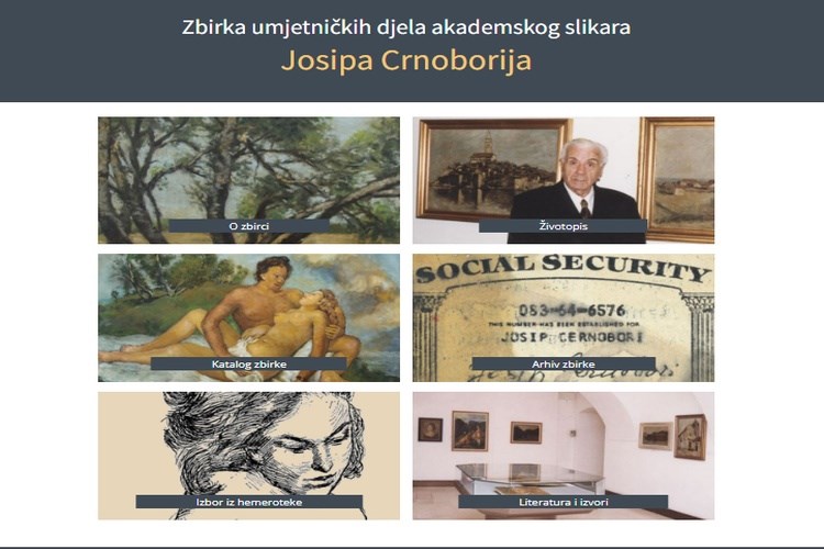 Mrežne stranice Zbirke umjetničkih djela Josipa Crnoborija